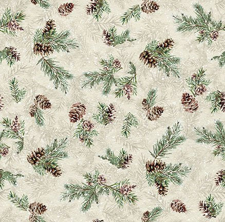 2026 Quilt MN Pinecones Khaki