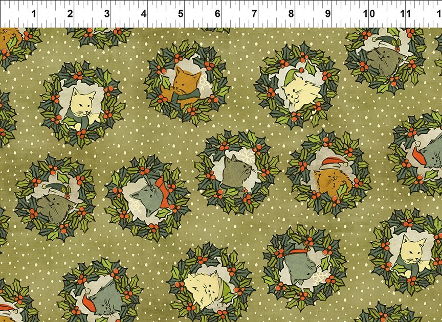 Christmas Cats - Wreath Cats 2CHC-1