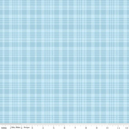 Winnie the Pooh Plaid C17005-Blue