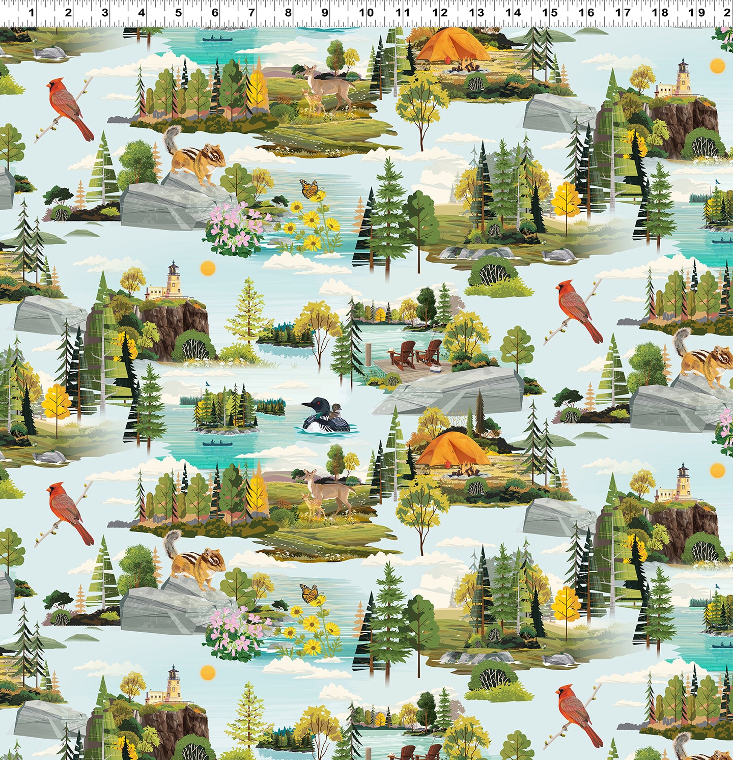 2024 Quilt MN Toile Lt Sky
