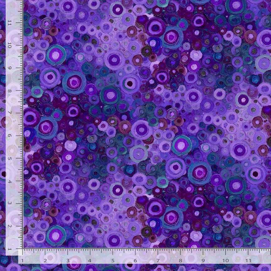 Calico Cat Cat Painted Circle Geo CD4121-Lavender