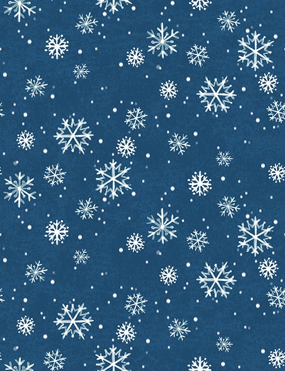 2026 Quilt MN Snowflakes Lt Navy