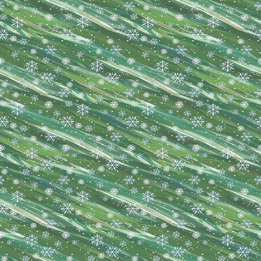 2026 Quilt MN Snowflake Stripe Dk Mint