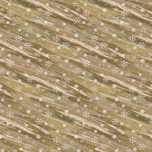 2026 Quilt MN Snowflake Stripe Lt Brown