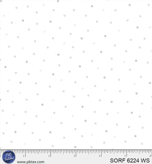 Sorbet Flannel Tossed Tonal Dot SORF06224WS