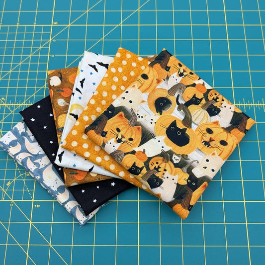 Mystery Five-0 Starry Night Meowleween FQ Bundle (6 pcs)
