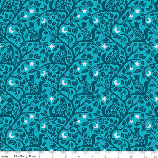 Celtic Cats Moon & Stars CD16582 Teal