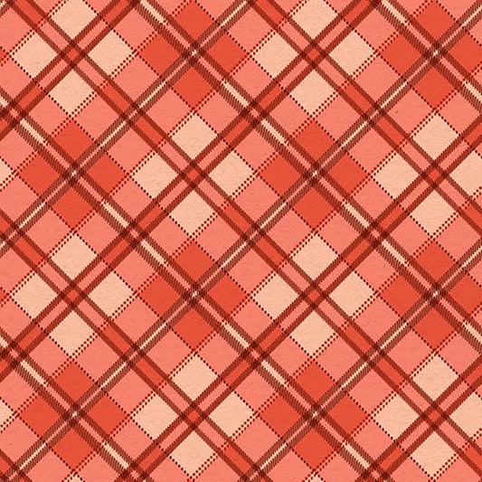 2026 Quilt MN Diagonal Plaid Lt Red