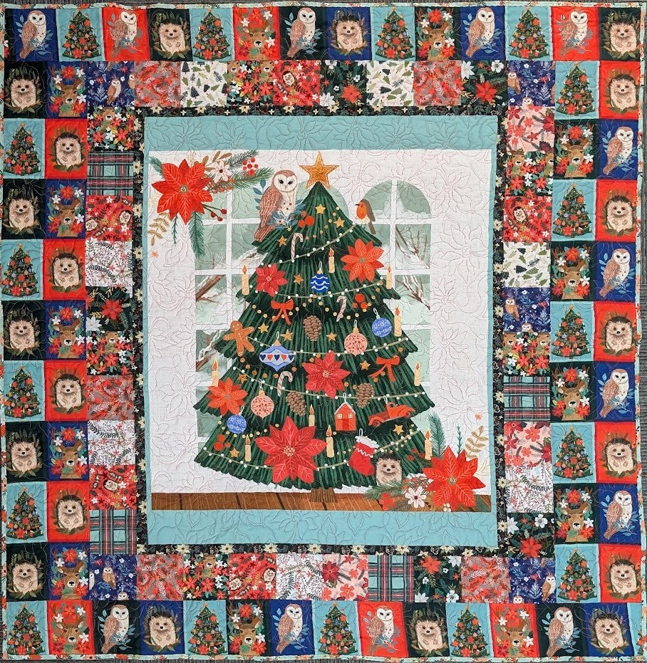 Christmas Cabin Puppy Love 53x66