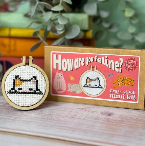 How are you Feline - Mini Matchbox Cross Stitch Kit