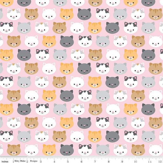 Pretty Kitty Kitties C15652-Pink