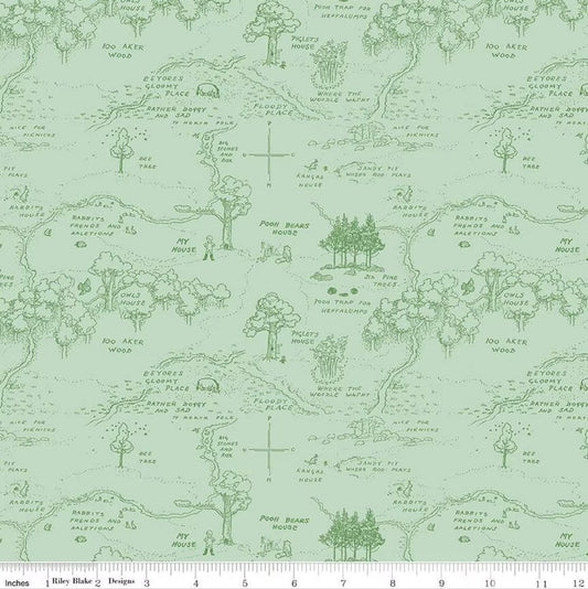 Winnie the Pooh Map C17001-Green