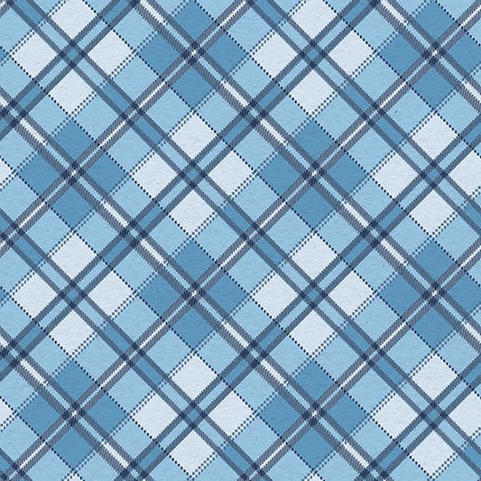 2026 Quilt MN Diagonal Plaid Blue
