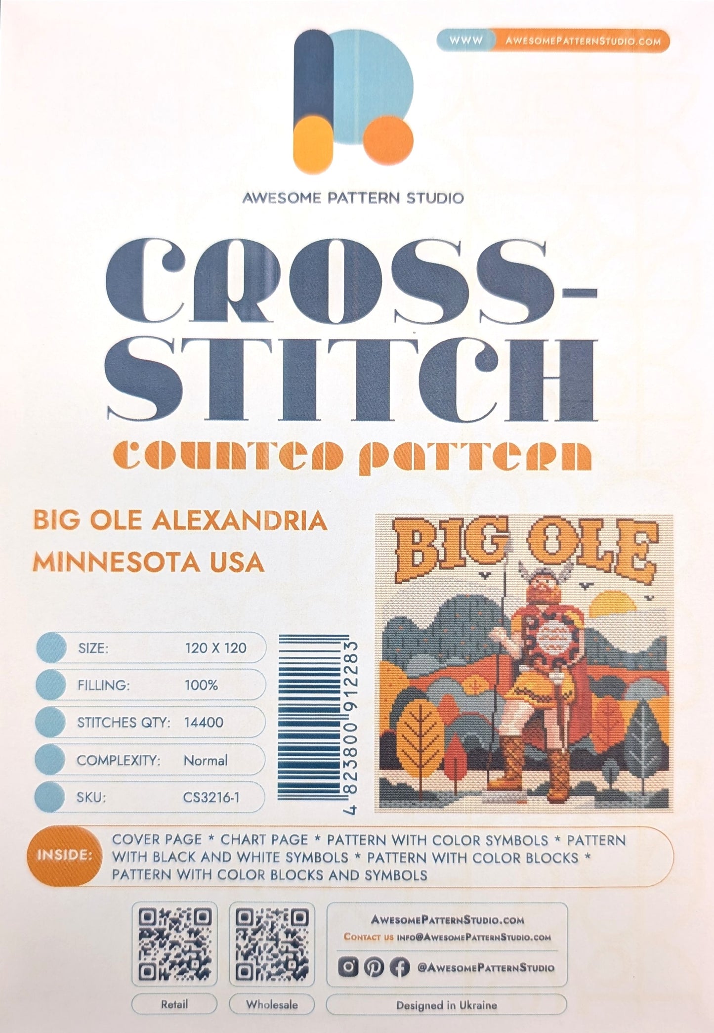 Big Ole Square Cross Stitch Pattern