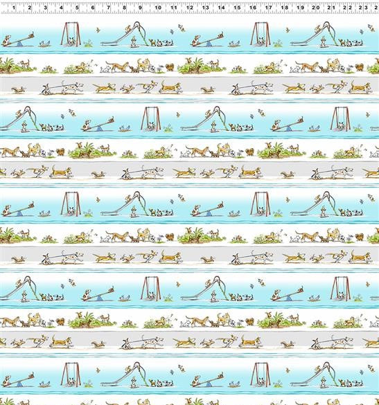 Day in the Park Y3876-123 Pictorial Stripe