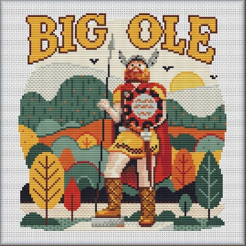 Big Ole Round Cross Stitch Kit