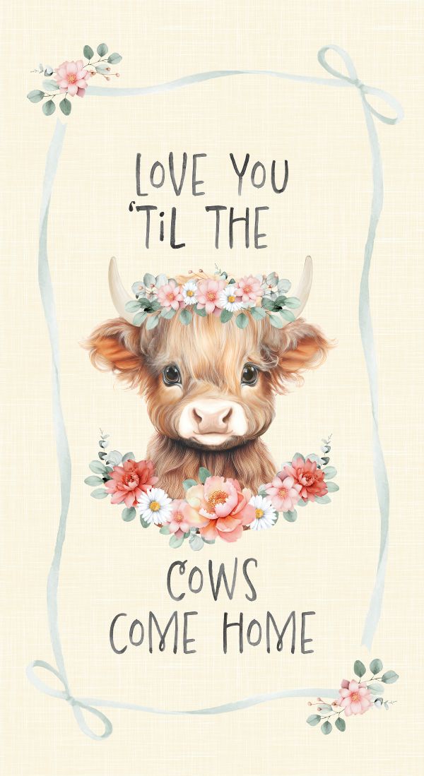 Til the Cows Come Home Panel CD4040 Cream