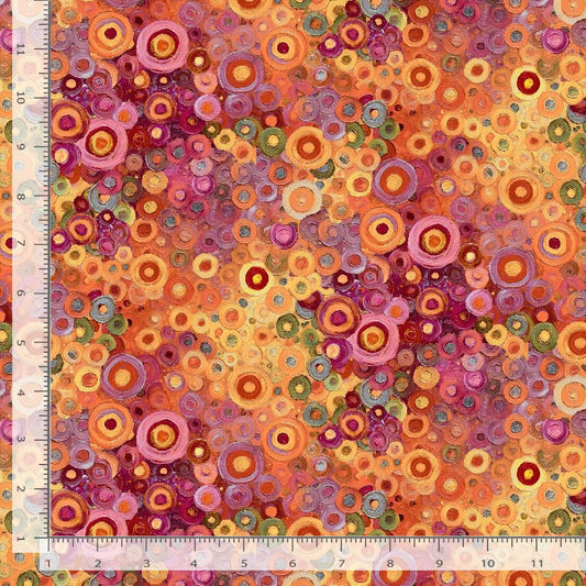 Calico Cat Cat Painted Circle Geo CD4121-Orange