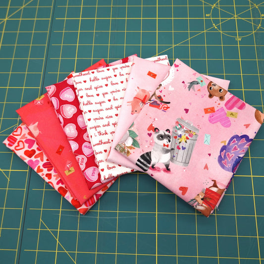 Mystery Five-0 Lucky Break Little Valentine FQ Bundle (6 pcs)